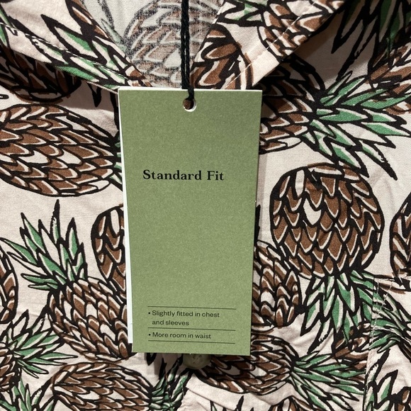 Mens (NWT) Goodfellow & Co. Pineapple Print Button Front - Picture 4 of 5